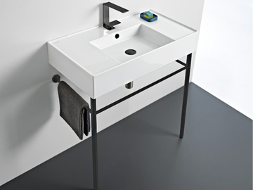 TEOREMA 2.0 - Console ceramic washbasin by Scarabeo Ceramiche - view 2